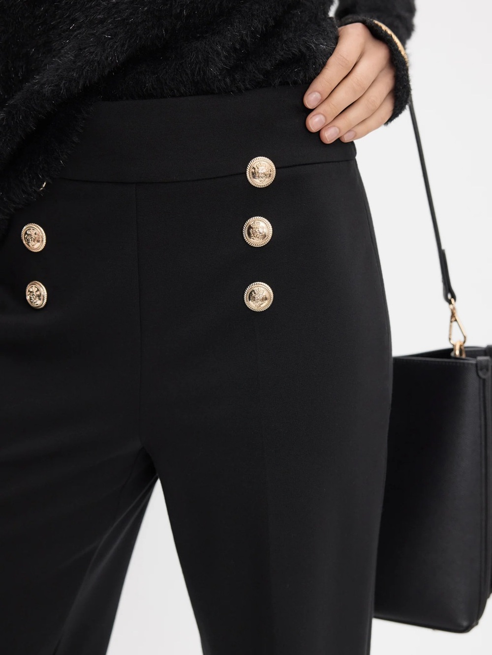 NWT Melanie Lyne Soho Button Detail Pants - Size 6 - Picture 3 of 11